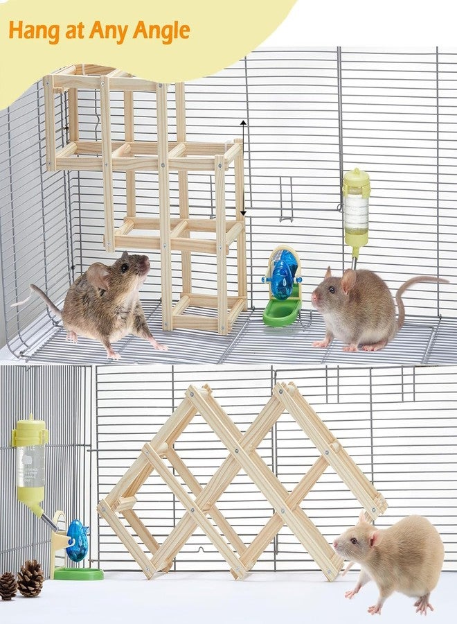 Jevnd Wooden Rat Climbing Toys, Natural Pet Rat Cage Accessories Climbing Ladder, Fancy Rats Enrichment Toy Activities, Hanging Rodent Toys for Pet Rats in Cage Playing Chewing (M, 1pc) - Image 5